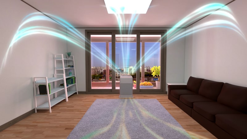 Air Purifier Moving Air